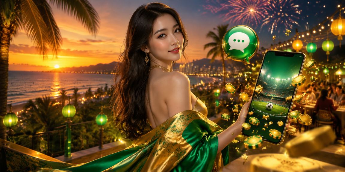Người dùng tại Đà Nẵng sử dụng điện thoại trải nghiệm casino trực tuyến trên bãi biển